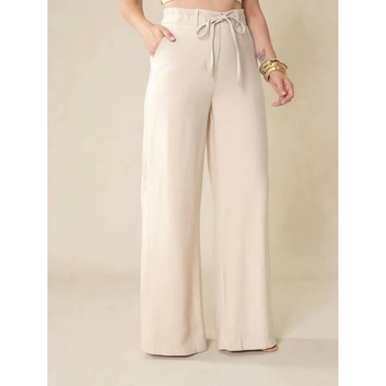 Calça Pantalona Cintura Alta. Alonga, Afina e Não Marca