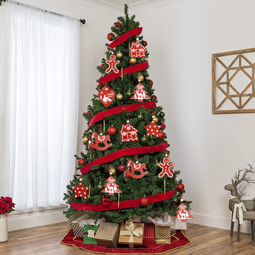Enchanting Wooden Christmas Tree Ornaments Set