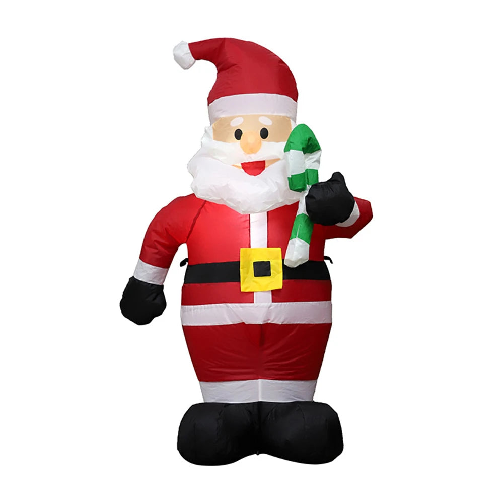 Inflatable Illuminated Snowman Ornament with LED Light Snowman Dolls Decor for Xmas Garden Party Decor