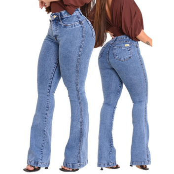 Calça Jeans Flare Plus Size — Modela e Valoriza Suas Curvas