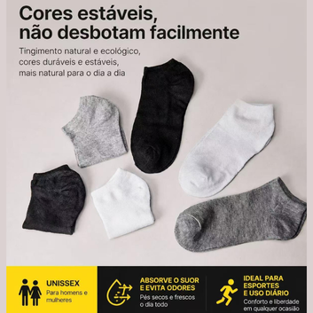 Kit 12 Pares Meia Soquete